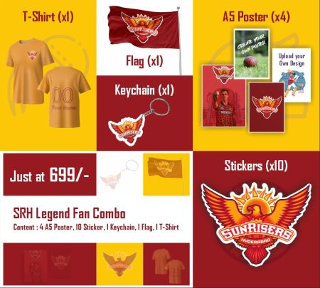 Sunrisers Hyderabad Legend Fan Combo Mockup