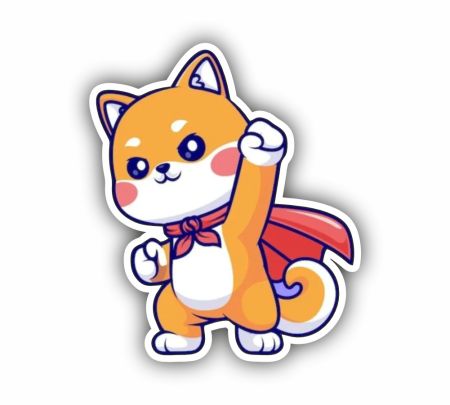 Super Cat Sticker Mockup