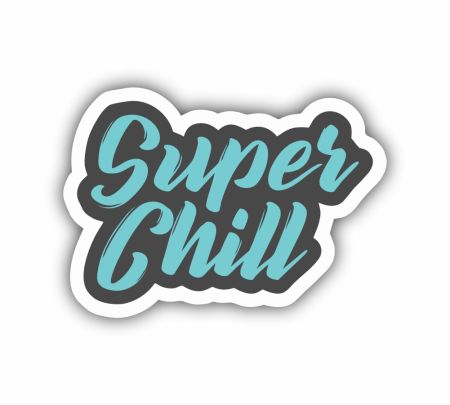 Super Chill Sticker Mockup