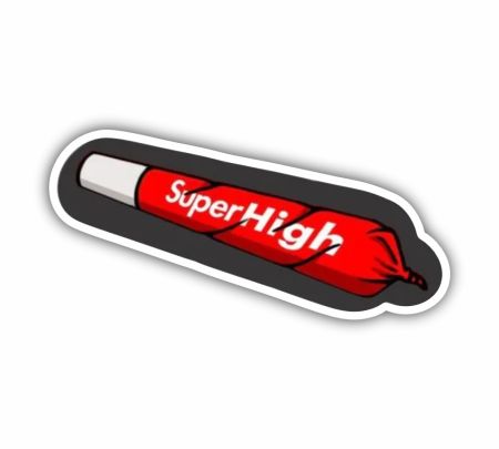 Super High Sticker Mockup