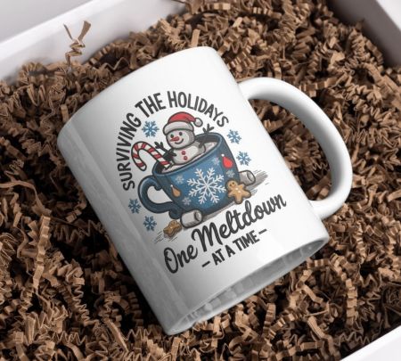 Surviving Holiday Christmas Mug Mockup