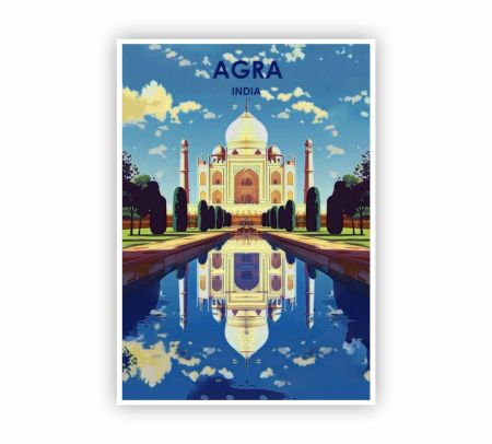 Taj Mahal Agra Poster Mockup