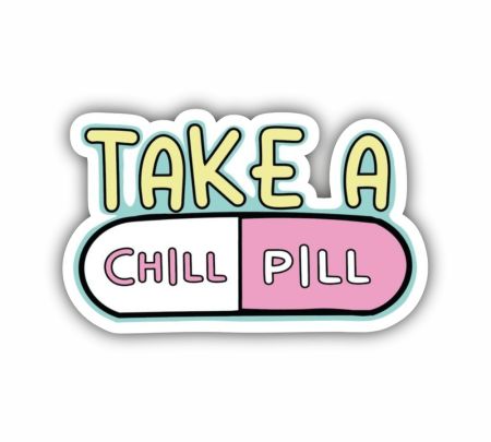 Take A Chill Pill Sticker Mockup