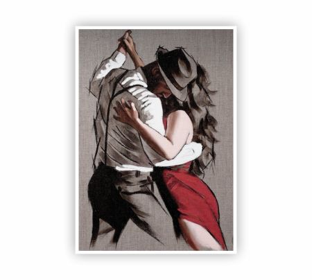 Tango Couple Dancers Poster Mockup