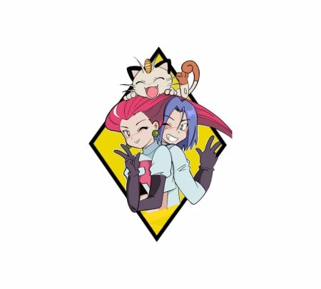 Team Rocket Pokemon Sticker Mockup