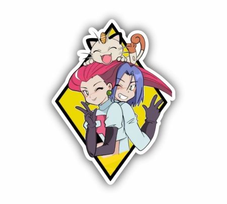 Team Rocket Pokemon Sticker Mockup