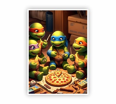 Teenage Mutant Ninja Turtles Poster Mockup