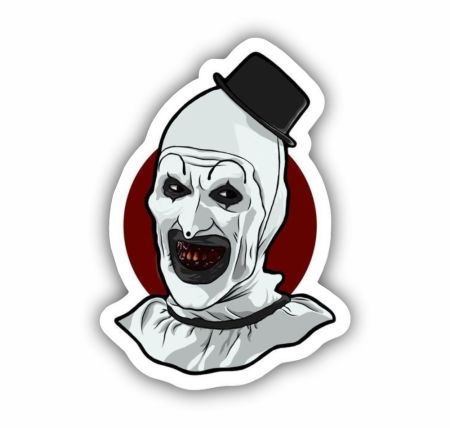Terrifier Art The Clown Sticker Mockup