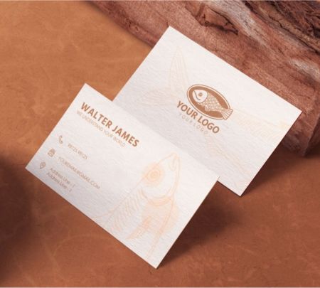 Textured Visiting Card Mockup