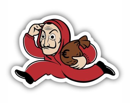 Money Heist Sticker Mockup