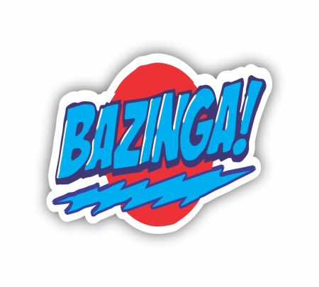 The Big Bang Theory Bazinga Sticker Mockup