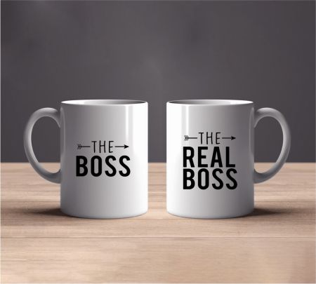 The Boss and The Real Boss Couple Mugs