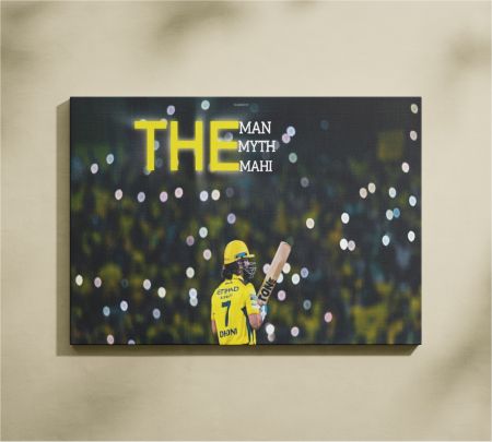 The Man The Myth The Mahi Wall Art Canvas Print Mockup