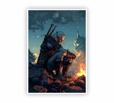 The Witcher - Geralt of Rivia Poster Mockup