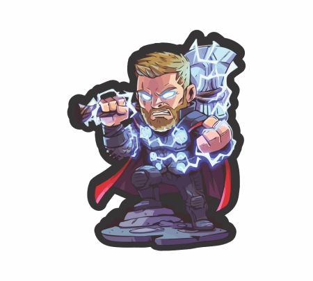 Thor With Stormbreaker Sticker Mockup