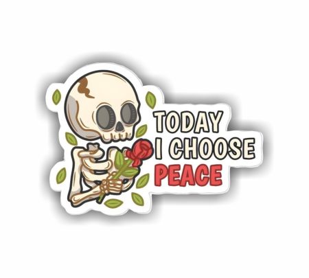 Today I Choose Peace Sticker Mockup