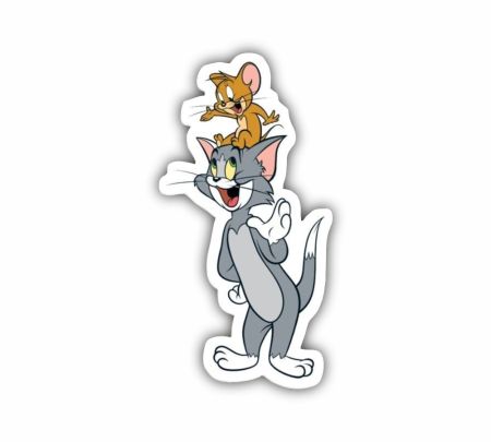 Tom And Jerry 01 Sticker Mockup