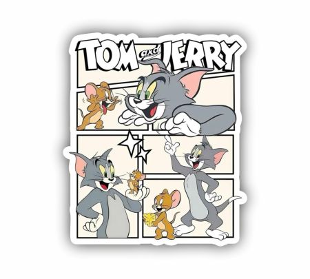 Tom And Jerry Sticker Mockup