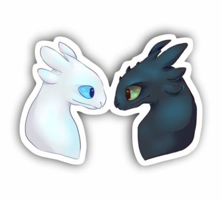Toothless And The Light Sticker Mockup