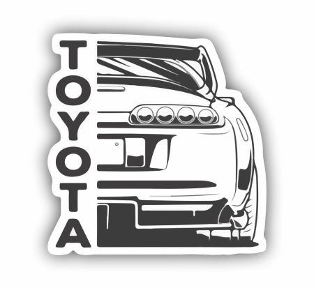 Toyota Supra Sticker Mockup