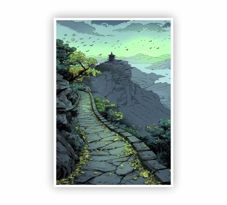 Tranquil Japanese Landscape Poster Mockup