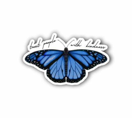 Treat People With Kindness Butterfly Sticker Mockup