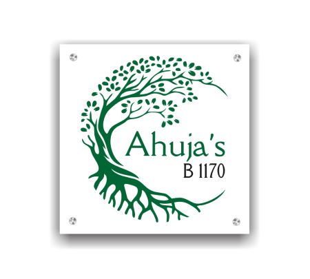 Tree of Life Acrylic Family Name Plate Mockup