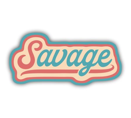 Savage Sticker Mockup