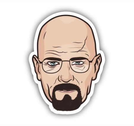 Chibi Walter White Sticker Mockup