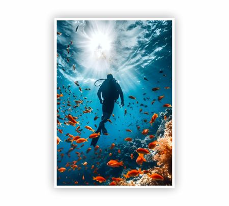 Underwater Scuba Dive Poster Mockup