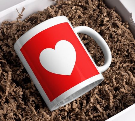 Valentine Love Heart Mug Mockup