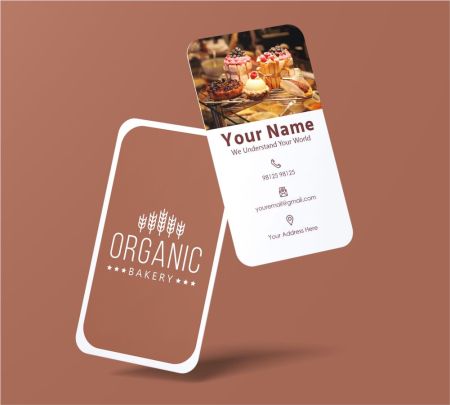 Vertical Visiting Card Mockup