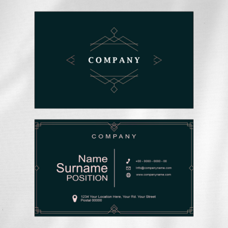 Vintage Visiting Card Design 02