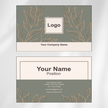 Vintage Visiting Card Design 09