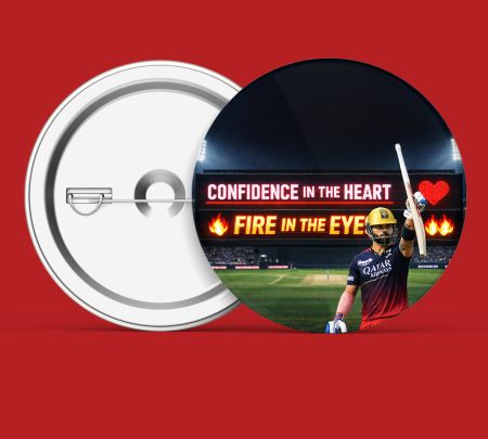 Virat Kohli Button Badge Mockup