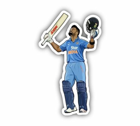 Virat Kohli Celebrating Century Sticker Mockup