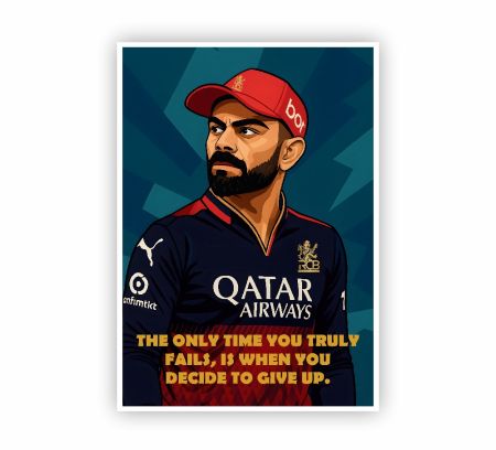 Virat Kohli Motivational Poster Mockup