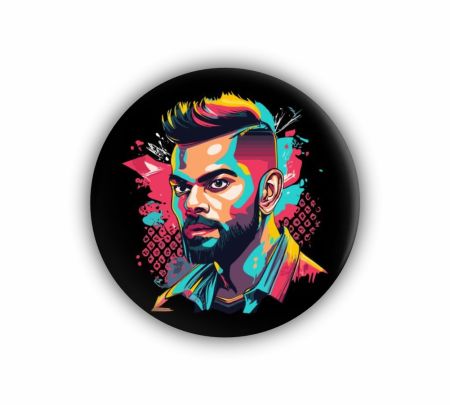 Virat Kohli Pop Art Sticker Mockup