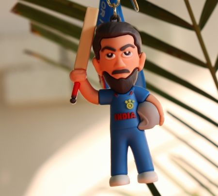 Virat Kohli Rubber Keychain