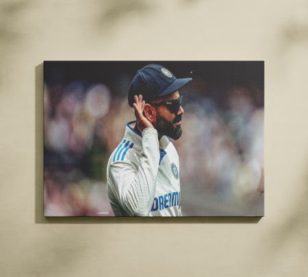 Virat Kohli The Fearless Leader Wall Art Canvas Print Mockup