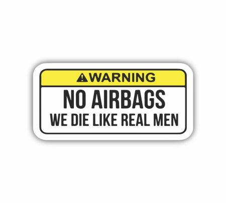 Warning No Airbags Sticker Mockup