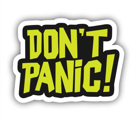 Dont Panic Sticker Mockup