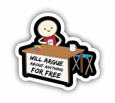 Will Argue About Anything For Free Sticker Mockup