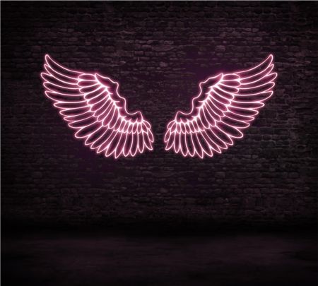 Wings Neon Signs Pink