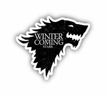 Winter Is Coming Sticker Mockup