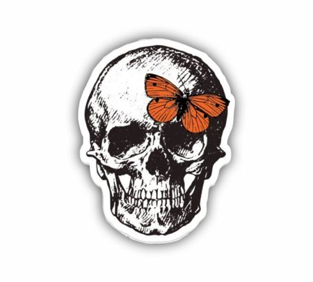 Without Me Skull Halsey Sticker Mockup