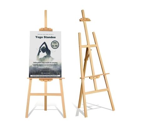 Wooden Easel Standee Mockup