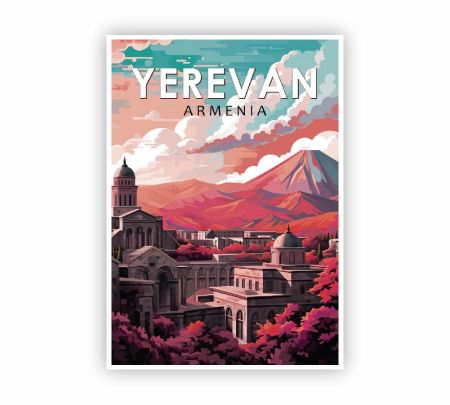 Yerevan Armenia Poster Mockup