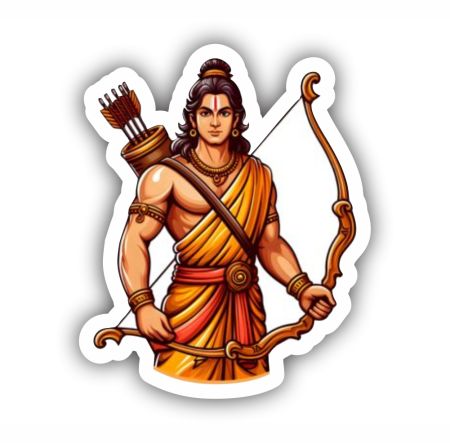 Shree Ram Sticker Mockup
