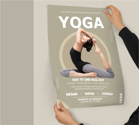 Yoga Classes Poster Mockup